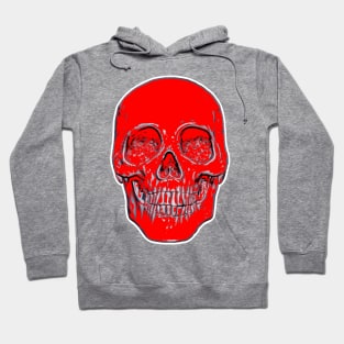 Halloween Skull Red / Blood Skull, Scalped Skull, Horror, Dire Skull, Demon Skull Hoodie